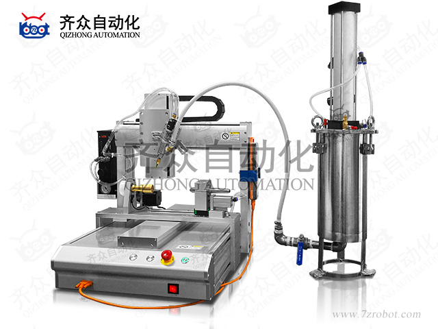 活塞儲(chǔ)料桶型膠閥臥式三軸全自動(dòng)點(diǎn)膠機(jī)